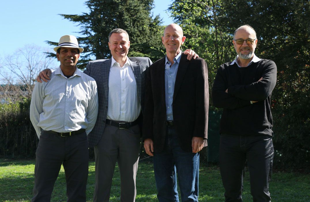 From left to right: Aviwell CEO Mouli Ramani, Head of Business Development David Gilbert, CTO Jeffrey Christensen, and co-founder Rémy Burcelin.