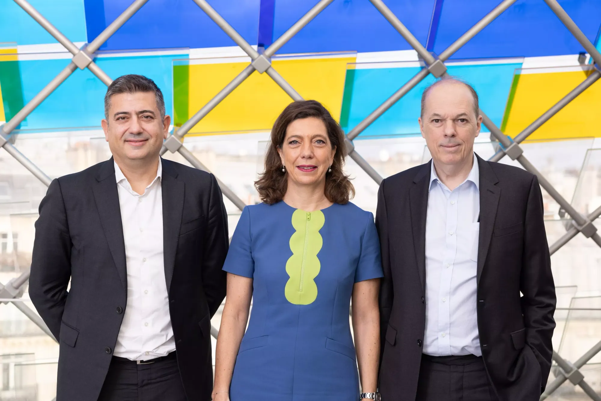 From left to right: Elaia Managing Partner Xavier Lazarus, Lazard Strategic Director Sophie de Nadaillac, and Lazard CEO François-Marc Durand.