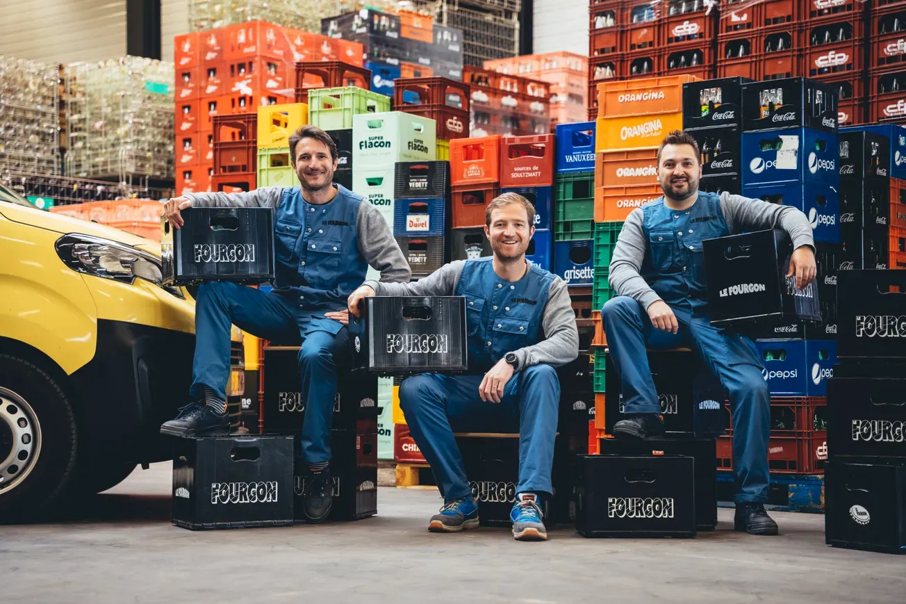 Le Fourgon founders, left to right: Maxime Tharin, Charles Christory, Stéphane Dessein