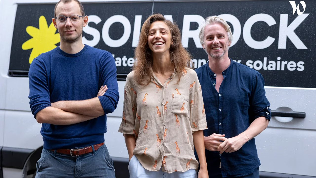 Solarock Co-Founders (left to right): Joseph‑Marie Valleix, Laure Crémieux, and Benjamin Barnathan.