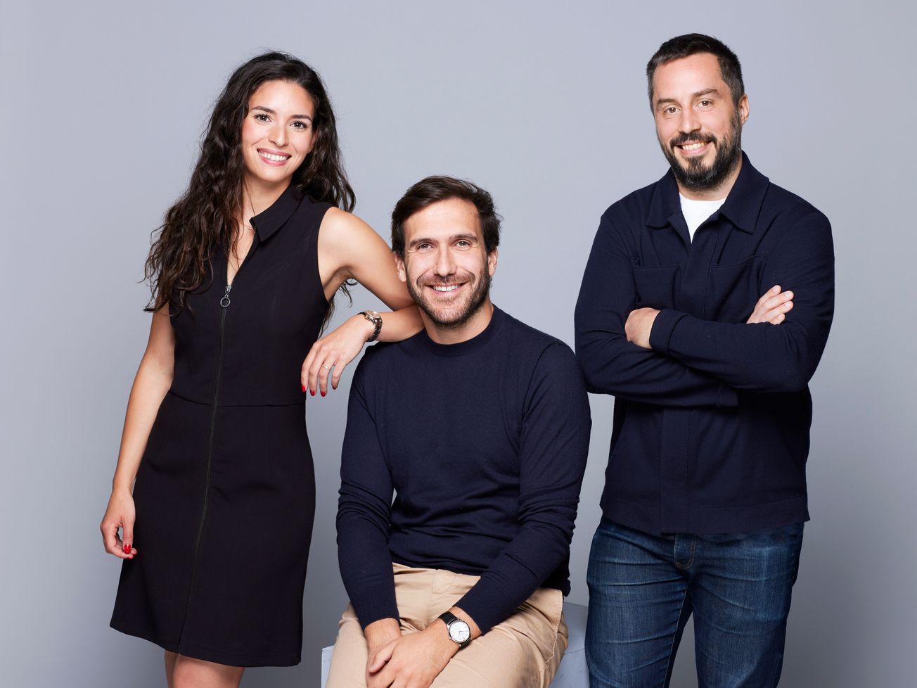 Pivot co-founders (l to right): Estelle Giuly, Marc-Antoine Lacroix, and Romain Libeau.