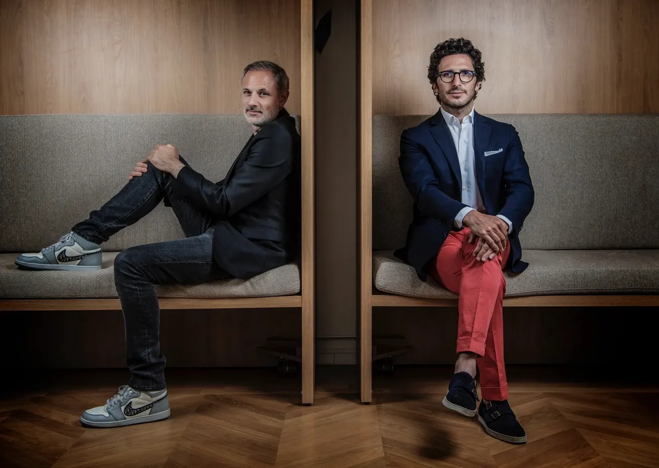 Mirakl co-CEOs Philippe Corrot (left) and Adrien Nussenbaum. Photo by William-Beaucardet for Mirakl.