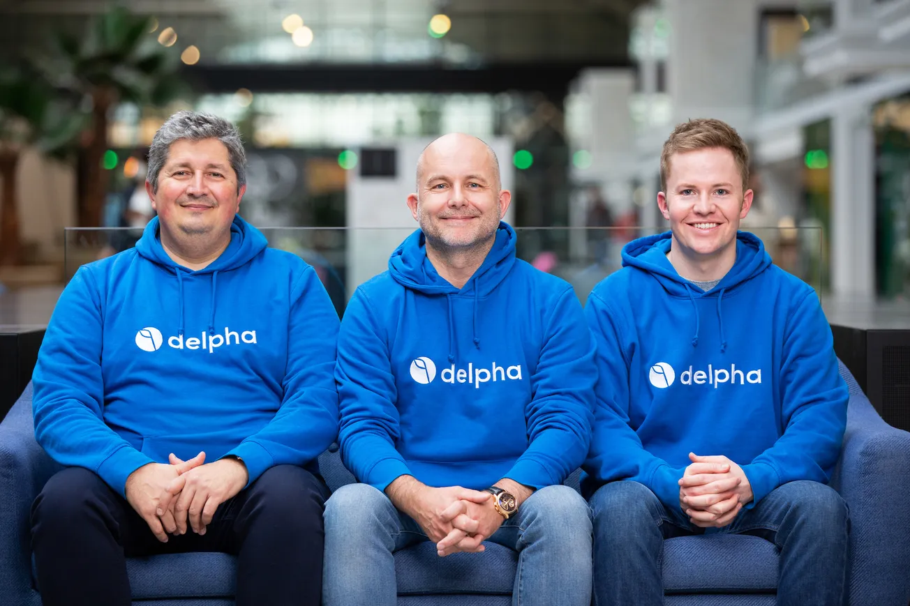 Delpha co-founders Paul Santini, Germain Bourgeois, and Bryce Jones
