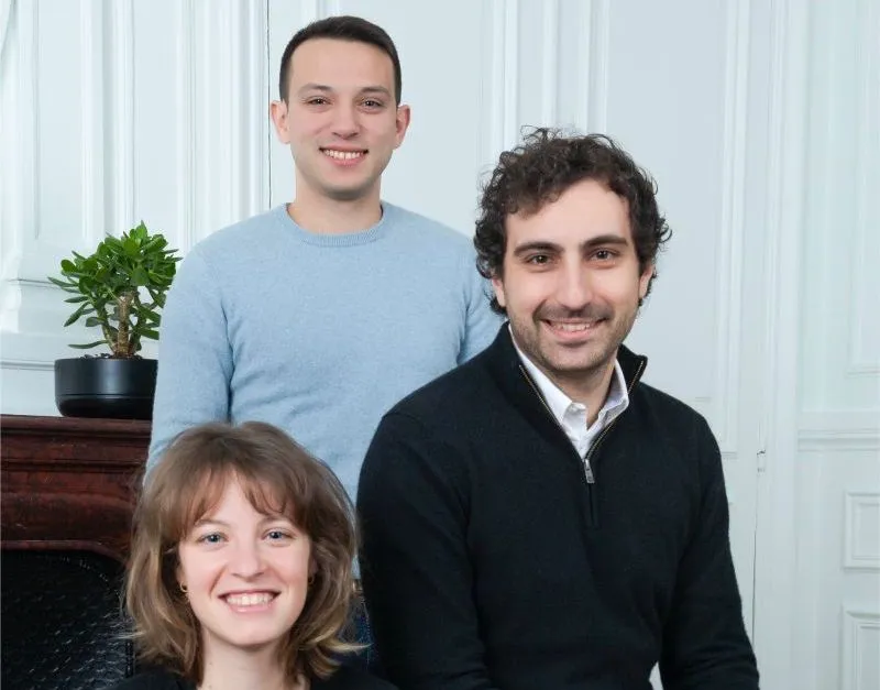 Inbolt co-founders: Rudy Cohen, Albane Dersy (bottom left), and Louis Dumas (top middle).