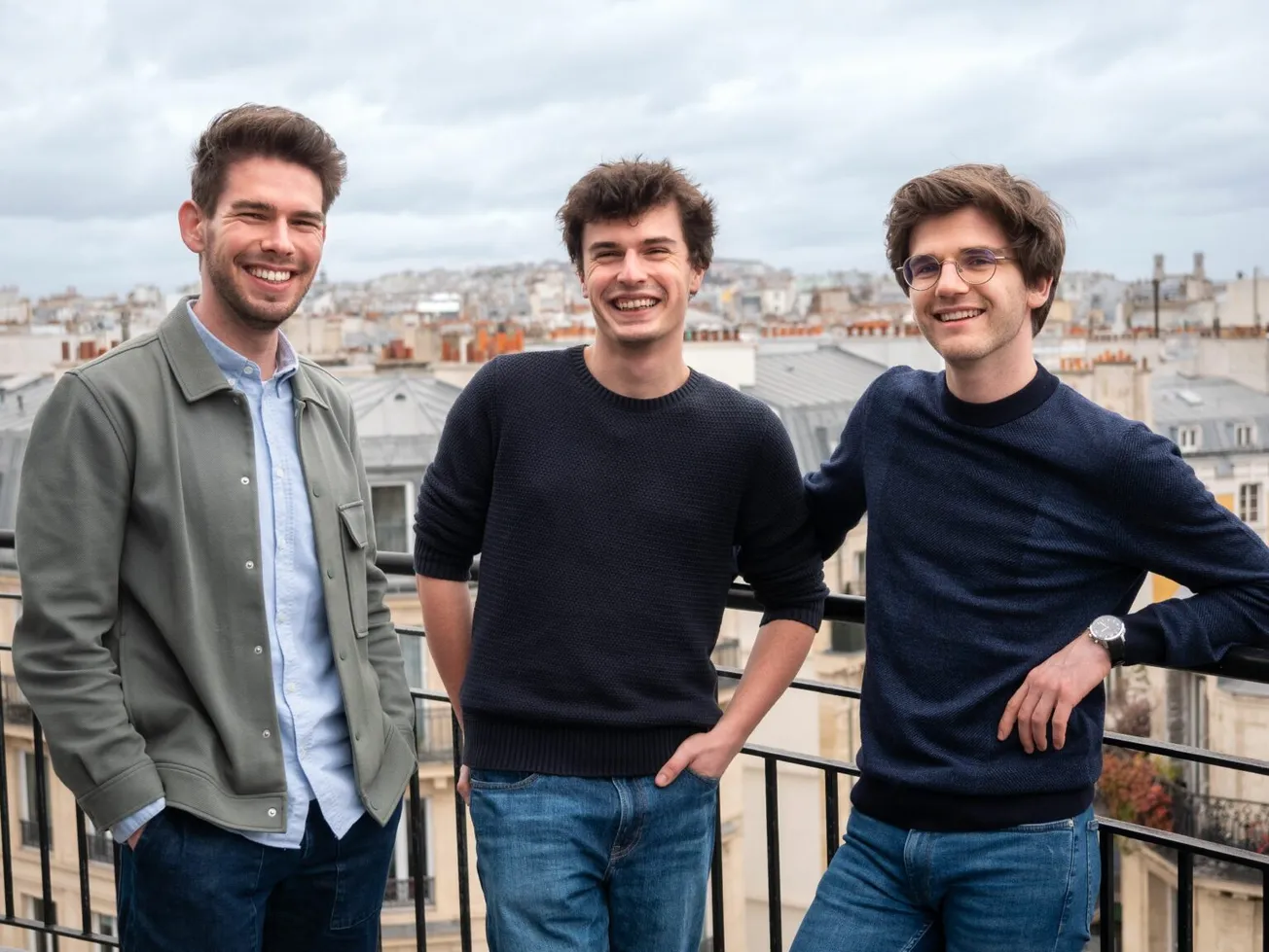 Qobra co-founders (left to right): Axel Poitral, Tanguy Moullec, and Antoine Fort