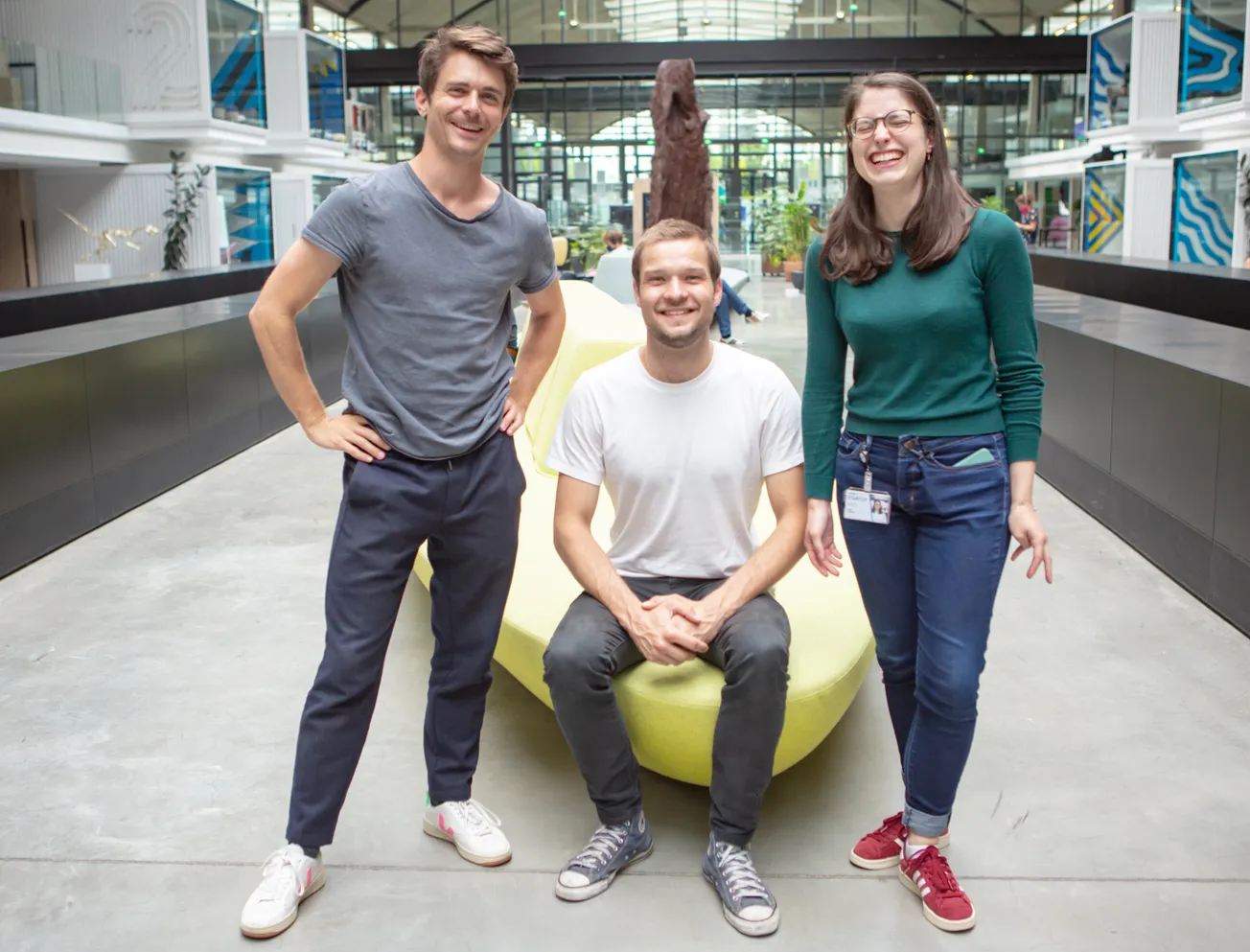 Co-founders left to right: Sven Ripoche, Grégoire Carlier, and Claire Laurent