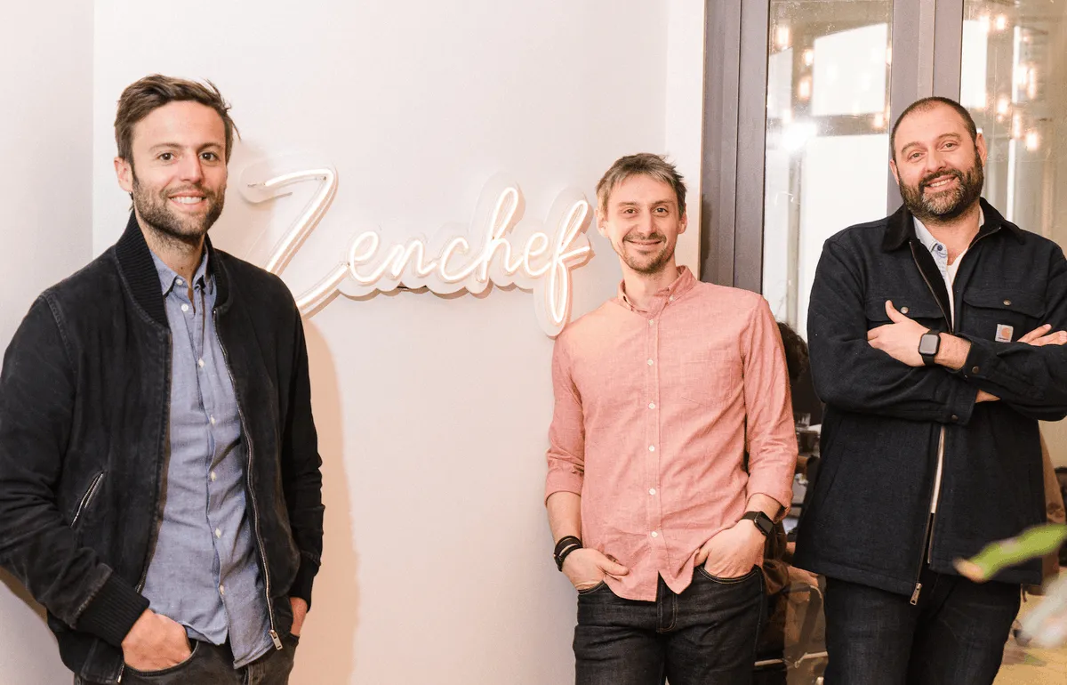 ZenChef co-founders (left to right): Xavier Zeitoun, Julien Balmont, and Thomas Zeitoun.