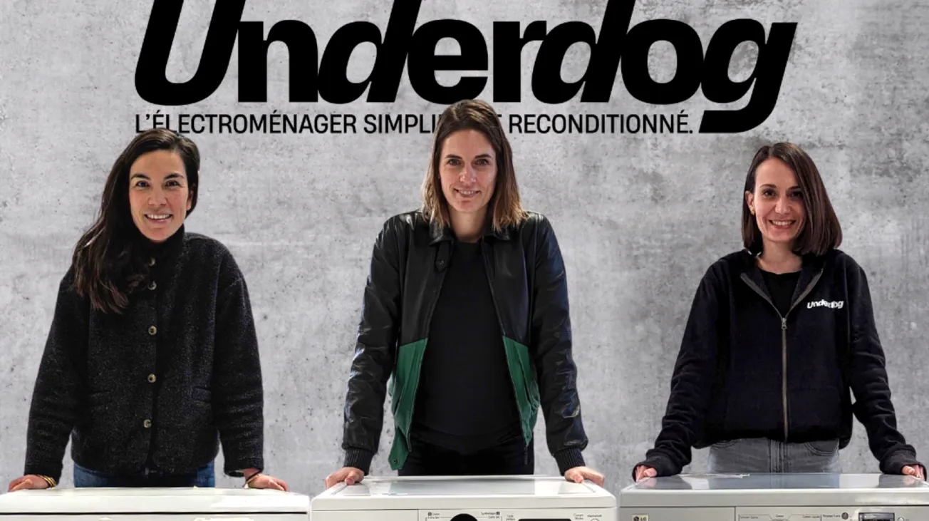 Underdog co-founders Laura Chavigny, Claire Bretton, and Léa de Fierkowsky.