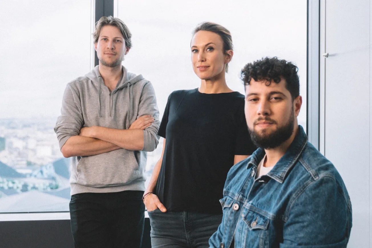 Alltheway co-founders (l to r): Julien de Colfmacker, Émilie Gazeau, and Anouar Zbaida.